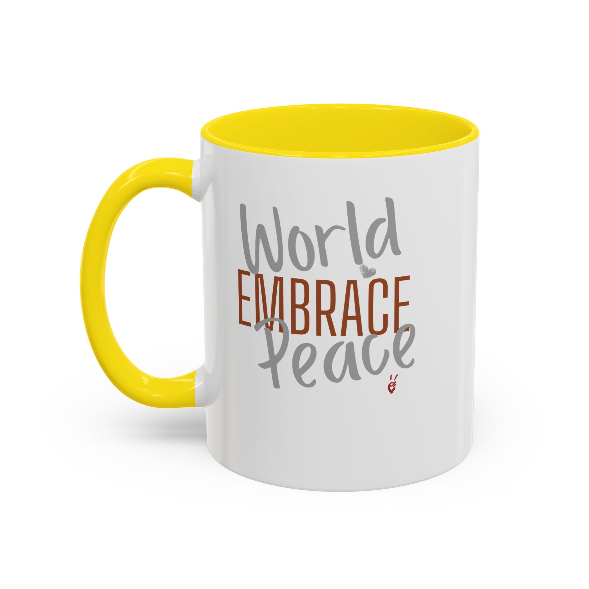 Embrace World Peace Inspirational Coffee Mug | Bella Strada Studio