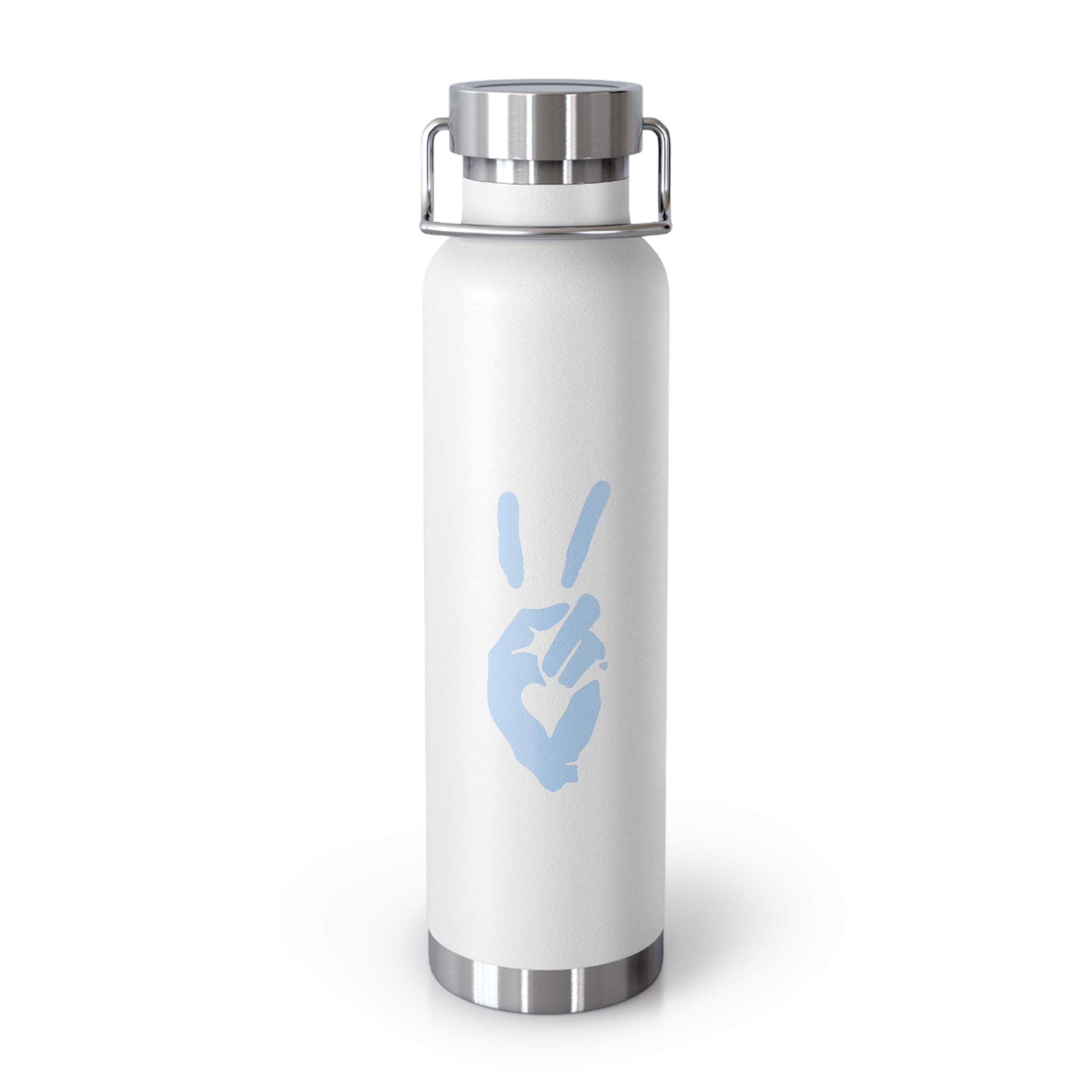 Peace + Love Signature Insulated Copper Vacuum Flask Water Bottle 22oz | Bella Strada Studio