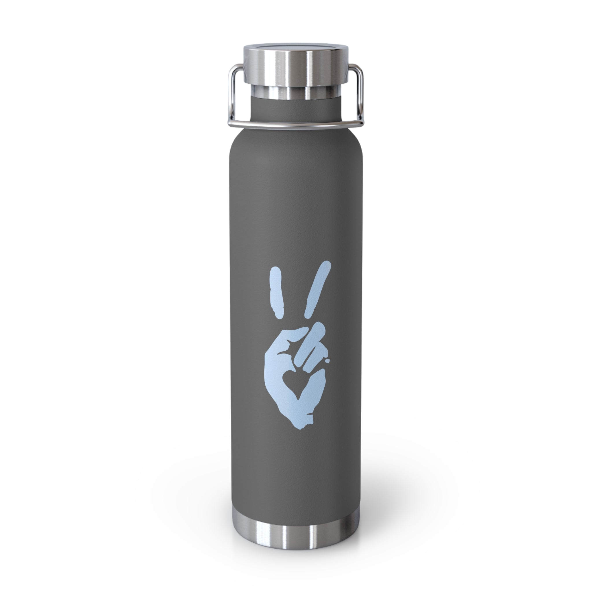Peace + Love Signature Insulated Copper Vacuum Flask Water Bottle 22oz | Bella Strada Studio