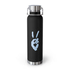 Peace + Love Signature Insulated Copper Vacuum Flask Water Bottle 22oz | Bella Strada Studio