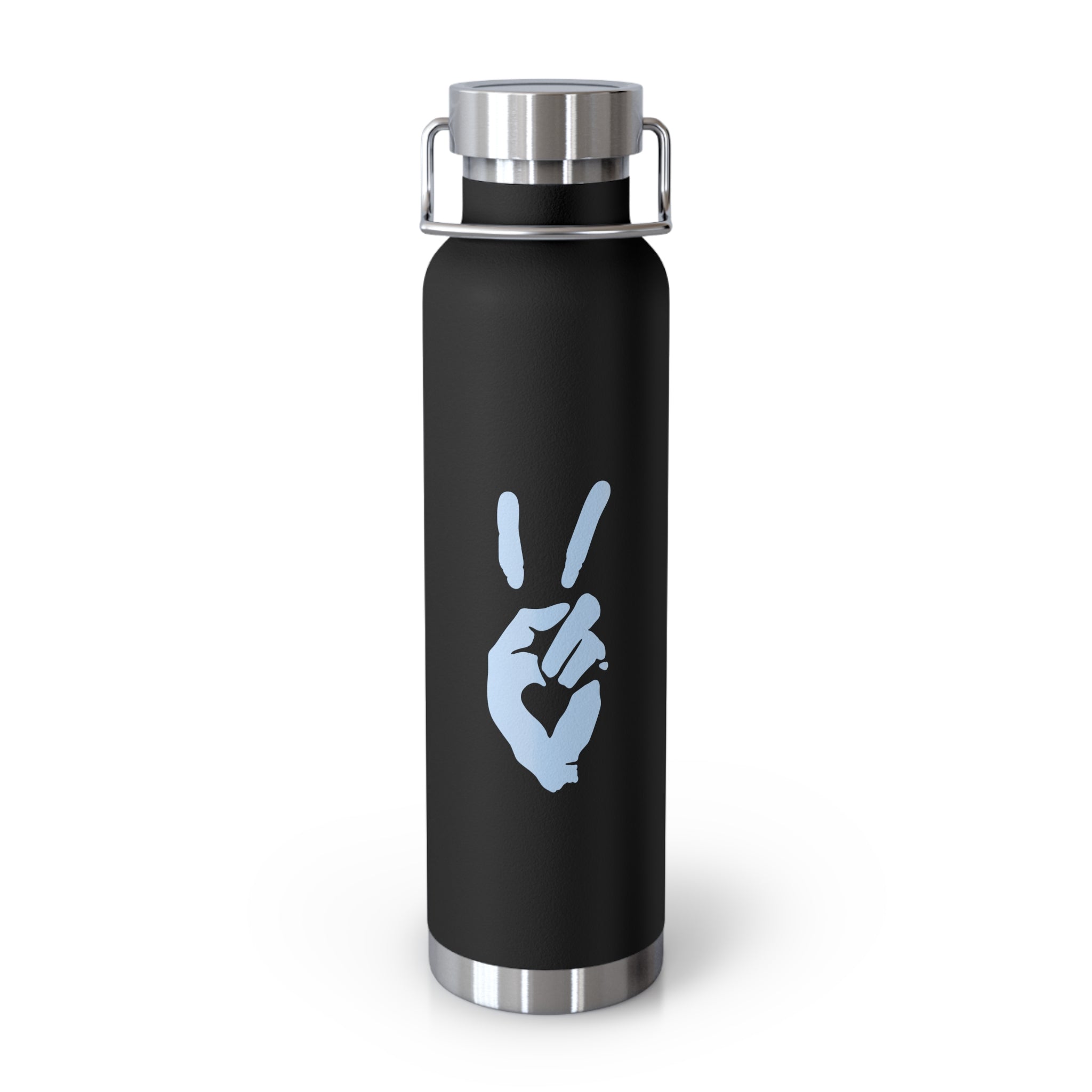 Peace + Love Signature Insulated Copper Vacuum Flask Water Bottle 22oz | Bella Strada Studio