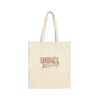 Embrace Justice Canvas Tote Bag | Bella Strada Studio