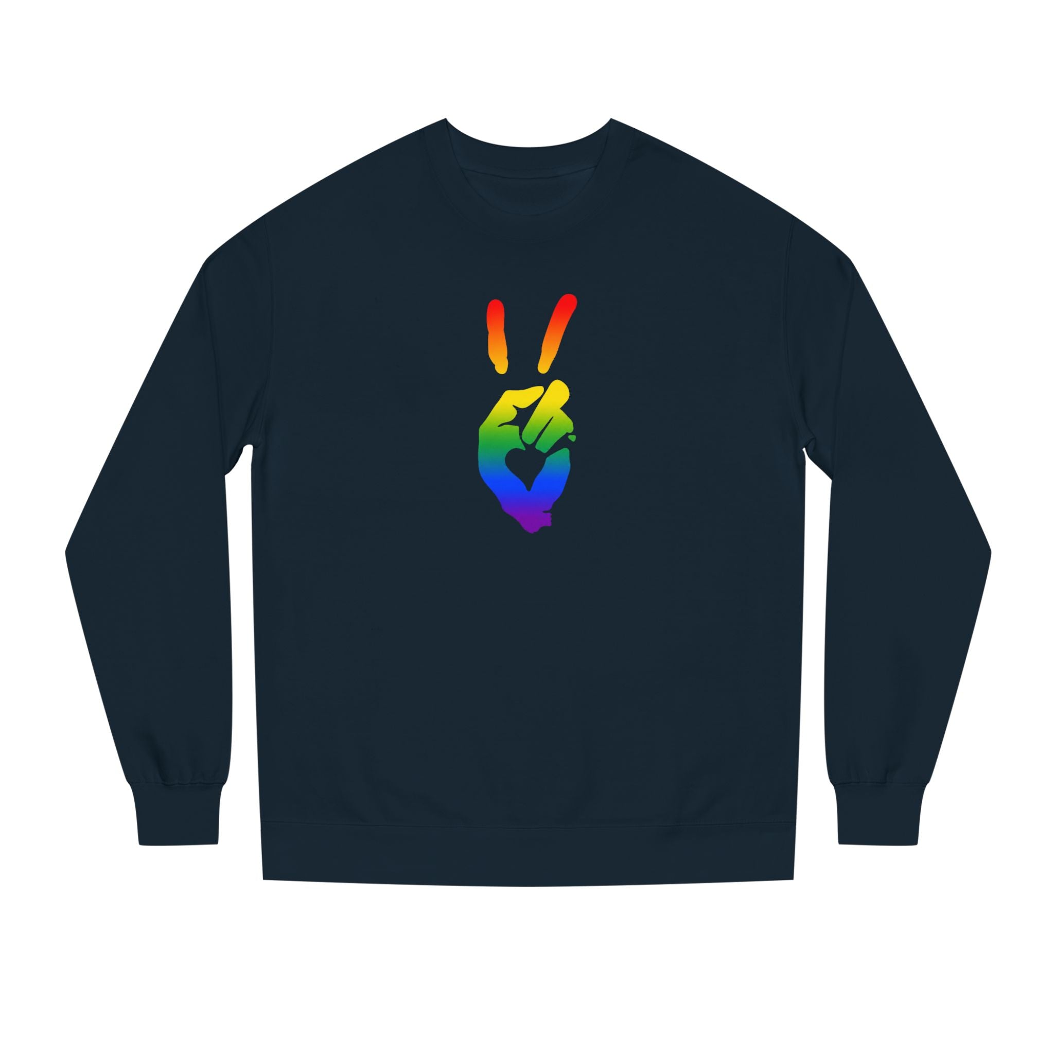 Peace+Love Pride Rainbow Signature Graphic Crewneck Sweatshirt | Bella Strada Studio