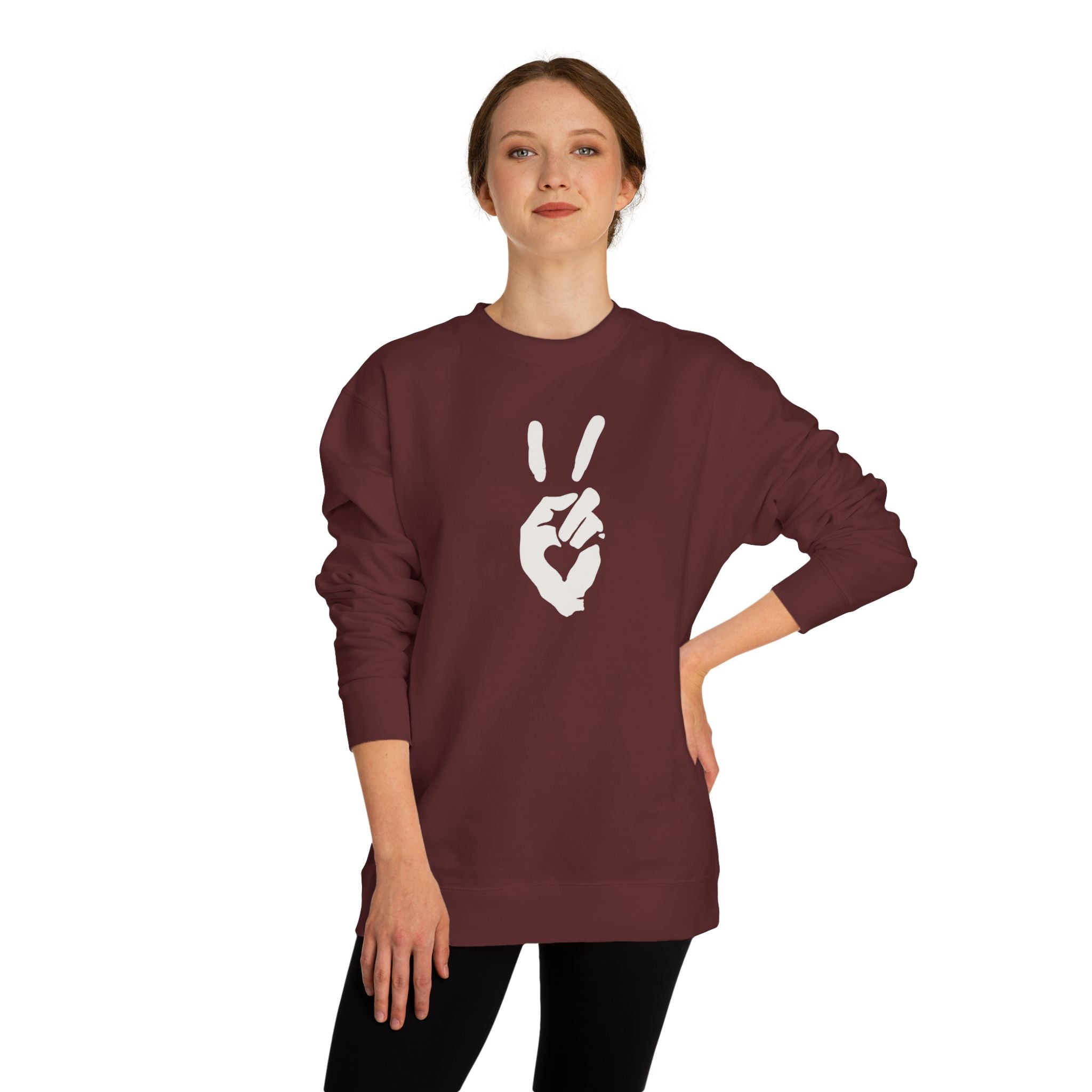 Peace+Love Signature Graphic Crewneck Sweatshirt | Bella Strada Studio