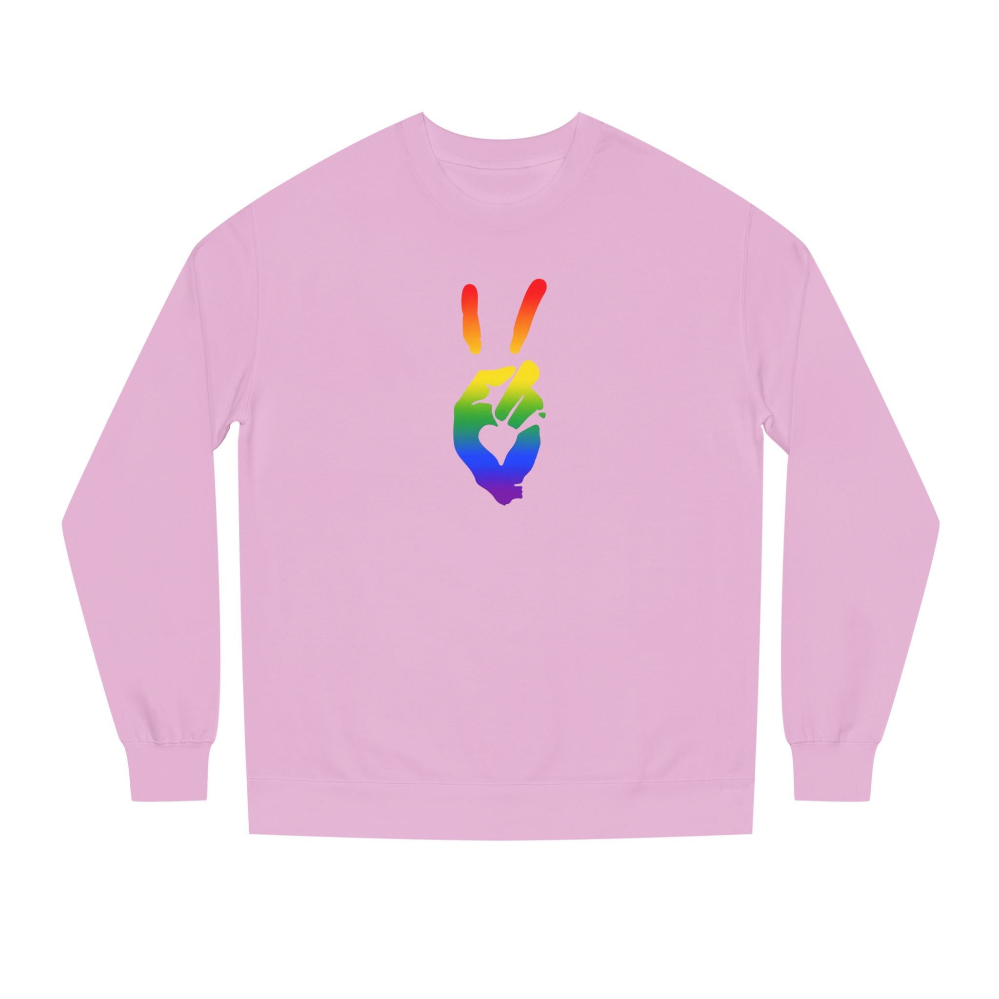 Peace+Love Pride Rainbow Signature Graphic Crewneck Sweatshirt | Bella Strada Studio